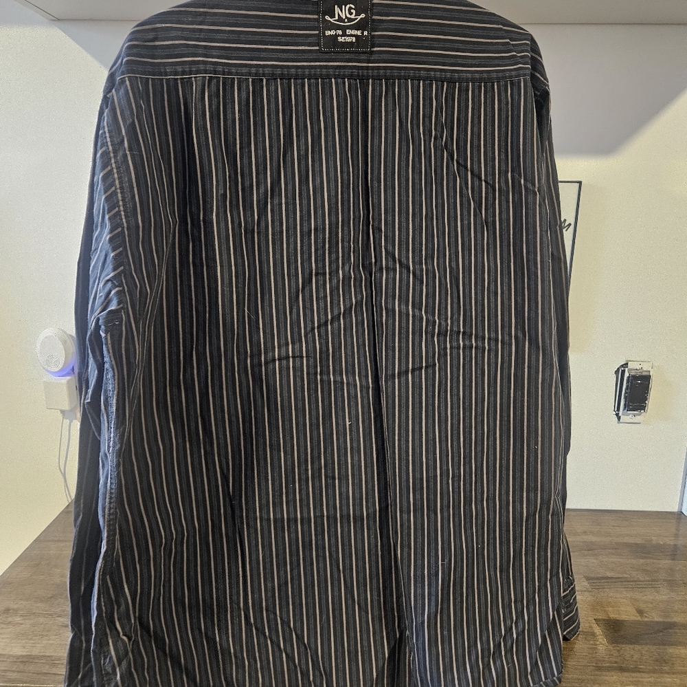 Engine Striped Button-Up Shirt - Picture 4 of 4
